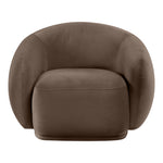 Emery Velvet Upholstered Chair in Brown