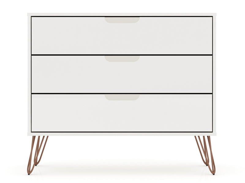 Rockefeller 35" Dresser (3-Drawer) in White