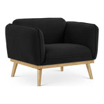 Nolita Boucle Fabric Upholstered Chair in Black