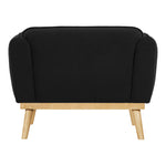 Nolita Boucle Fabric Upholstered Chair in Black