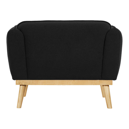 Nolita Boucle Fabric Upholstered Chair in Black