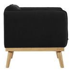 Nolita Boucle Fabric Upholstered Chair in Black