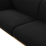 Nolita Boucle Fabric Upholstered Chair in Black