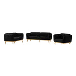 Nolita Boucle Fabric Upholstered Chair in Black
