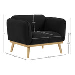 Nolita Boucle Fabric Upholstered Chair in Black