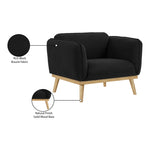 Nolita Boucle Fabric Upholstered Chair in Black