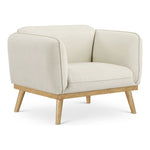 Nolita Boucle Fabric Upholstered Chair in Cream