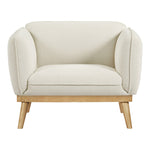 Nolita Boucle Fabric Upholstered Chair in Cream