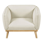 Nolita Boucle Fabric Upholstered Chair in Cream