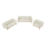 Nolita Boucle Fabric Upholstered Chair in Cream