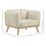 Nolita Boucle Fabric Upholstered Chair in Cream