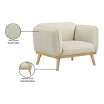 Nolita Boucle Fabric Upholstered Chair in Cream