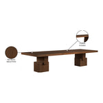 Anzio 96 / 144" Oak Veneer Dining Table (3 Boxes) in Brown
