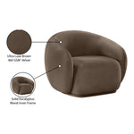 Emery Velvet Upholstered Chair in Brown