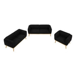 Nolita 82" Boucle Fabric Upholstered Sofa in Black