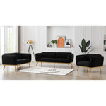 Nolita 82" Boucle Fabric Upholstered Sofa in Black
