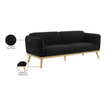 Nolita 82" Boucle Fabric Upholstered Sofa in Black