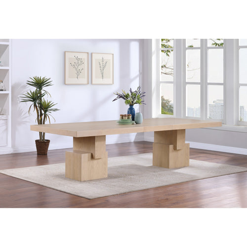 Anzio 96 / 144" Veneer Dining Table (3 Boxes) in Oak