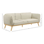 Nolita 82" Boucle Fabric Upholstered Sofa in Cream