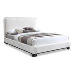 Nolita Linen Textured Fabric Upholstered King Bed in Cream