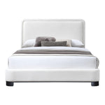 Nolita Linen Textured Fabric Upholstered King Bed in Cream