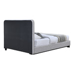 Nolita Linen Textured Fabric Upholstered King Bed in Grey