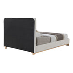 Nolita Linen Textured Fabric Upholstered Queen Bed in Cream