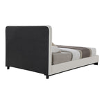 Nolita Linen Textured Fabric Upholstered Queen Bed in Cream