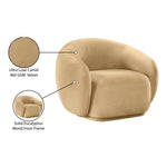 Emery Velvet Upholstered Chair in Camel