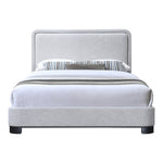Nolita Linen Textured Fabric Upholstered Queen Bed in Grey
