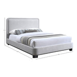 Nolita Linen Textured Fabric Upholstered Queen Bed in Grey