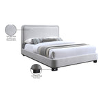 Nolita Linen Textured Fabric Upholstered Queen Bed in Grey