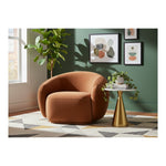 Emery Velvet Upholstered Chair in Cognac