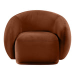 Emery Velvet Upholstered Chair in Cognac