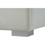 Nora Velvet Upholstered King Bed in Cream