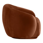 Emery Velvet Upholstered Chair in Cognac