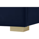 Nora Velvet Upholstered King Bed in Navy