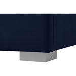 Nora Velvet Upholstered King Bed in Navy