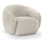 Emery Velvet Upholstered Chair in Cream