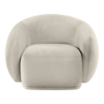 Emery Velvet Upholstered Chair in Cream