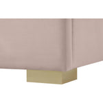 Nora Velvet Upholstered Queen Bed in Pink