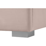 Nora Velvet Upholstered Queen Bed in Pink