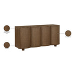 Norin Solid Wood And Oak Veneer Sideboard/Buffet in Brown