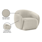 Emery Velvet Upholstered Chair in Cream