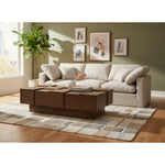Anzio Oak Veneer Coffee Table in Brown