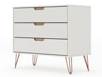 Rockefeller 35" Dresser (3-Drawer) in Off White