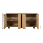Norin Solid Wood And Oak Veneer Sideboard/Buffet in Natural