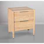 Oakwood Oak Wood Nightstand in White