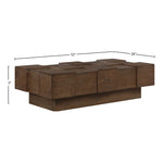 Anzio Oak Veneer Coffee Table in Brown