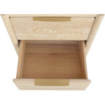 Oakwood Oak Wood Nightstand in White
